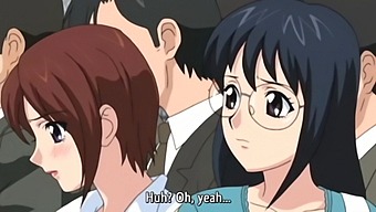 Egy Diák Elátkozott Melltartóval Részt Vesz Egy Hentai Csoportos Szexben Egy Vonaton