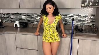 College Dorm Room Action With A Steamy Kitchen Drawer Scene