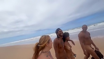 Nudist Beach Fun With Hot Friends And A Naughty Recording Twist